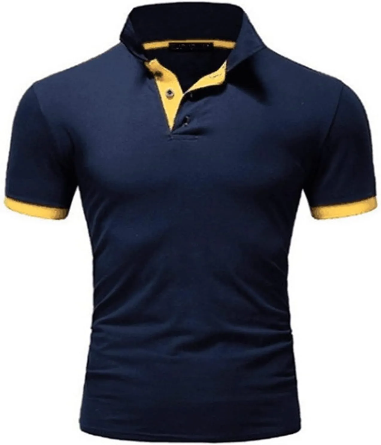 Ymosrh Men's Polo Shirt Slim Fit Shirts Short Sleeve Performance Golf Shirts Casual T Shirt, S-5XL