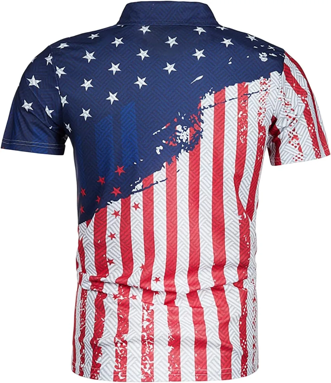 Ymosrh Men's Polo Shirts Short Sleeve Graphic Golf Shirts Casual Button Down T Shirt Business Casual Shirts, M-5XL