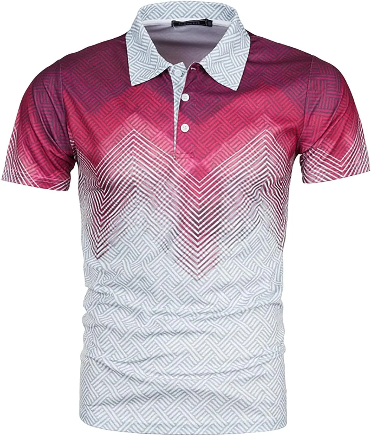 Ymosrh Men's Polo Shirts Short Sleeve Graphic Golf Shirts Casual Button Down T Shirt Business Casual Shirts, M-5XL