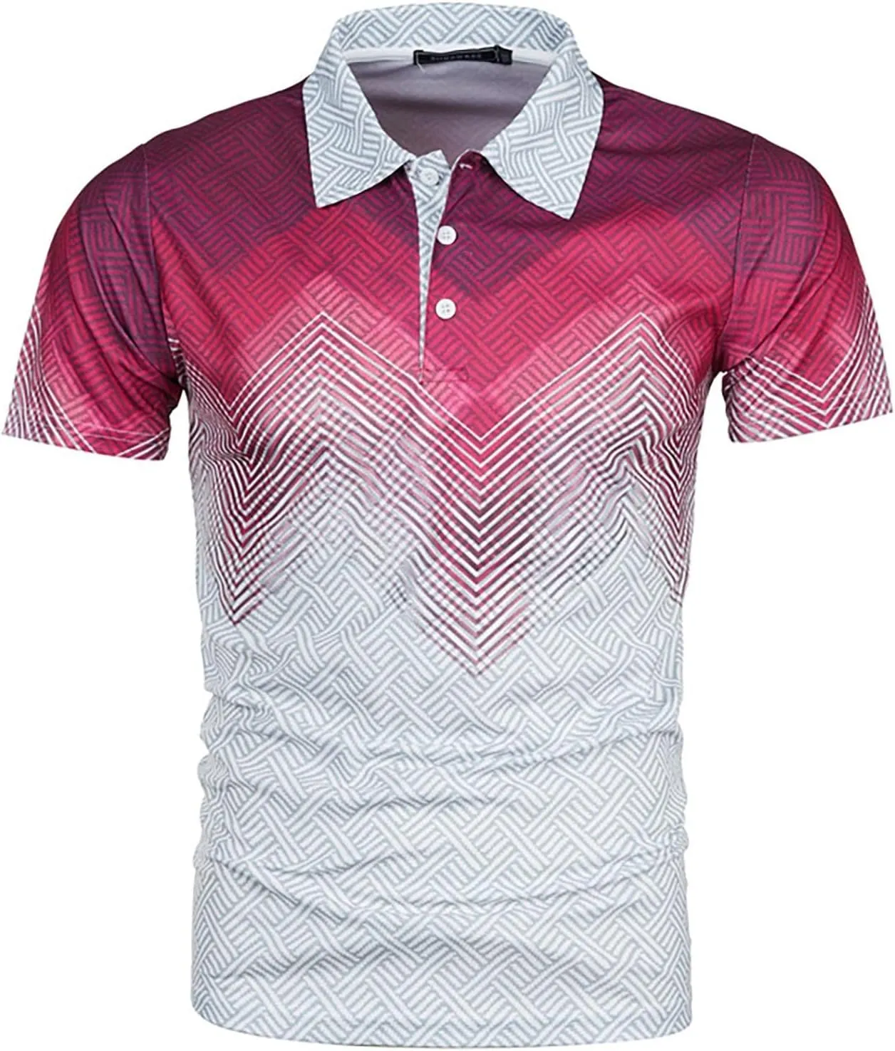 Ymosrh Men's Polo Shirts Short Sleeve Graphic Golf Shirts Casual Button Down T Shirt Business Casual Shirts, M-5XL