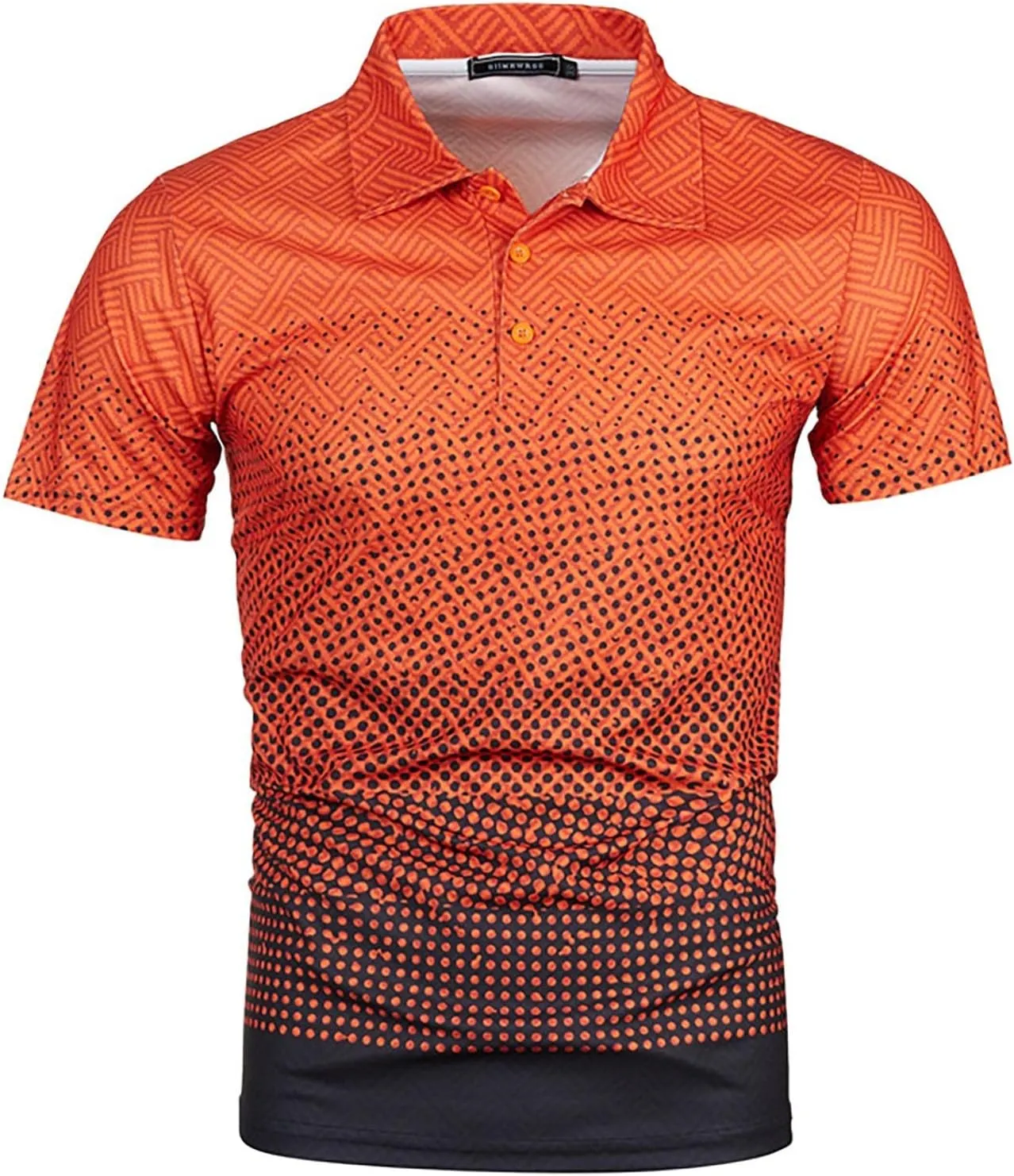 Ymosrh Men's Polo Shirts Short Sleeve Graphic Golf Shirts Casual Button Down T Shirt Business Casual Shirts, M-5XL
