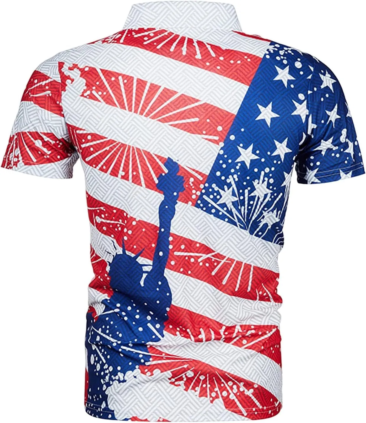 Ymosrh Men's Polo Shirts Short Sleeve Graphic Golf Shirts Casual Button Down T Shirt Business Casual Shirts, M-5XL