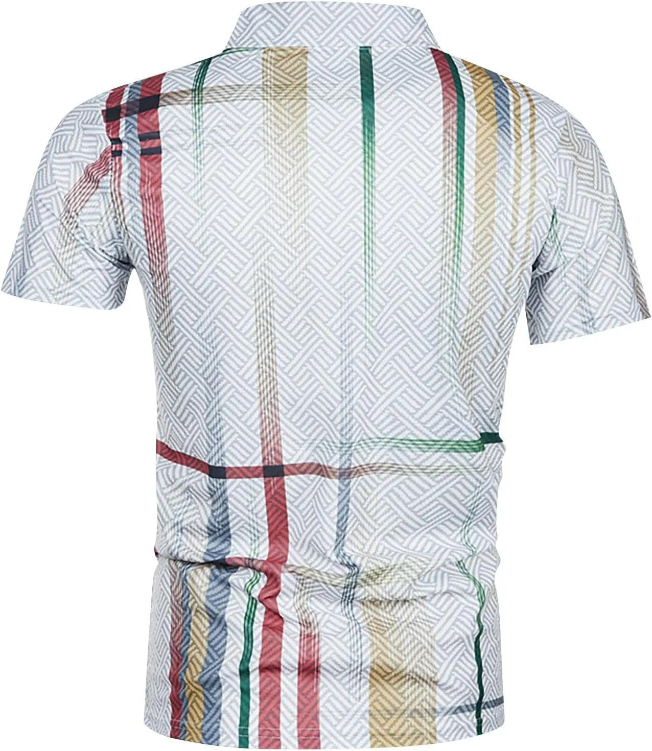Ymosrh Men's Polo Shirts Short Sleeve Graphic Golf Shirts Casual Button Down T Shirt Business Casual Shirts, M-5XL