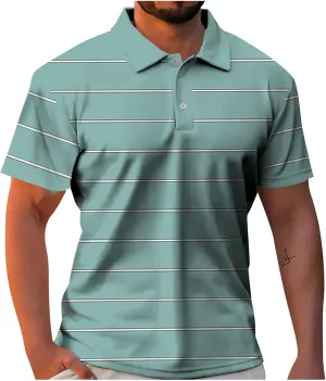 Ymosrh Men's Polo Shirts Short Sleeve Shirt Stretch Short Casual Golf Shirts Slim Fit Collared Shirts Short, S-3XL