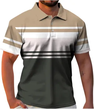 Ymosrh Men's Polo Shirts Short Sleeve Shirt Stretch Short Casual Golf Shirts Slim Fit Collared Shirts Short, S-3XL