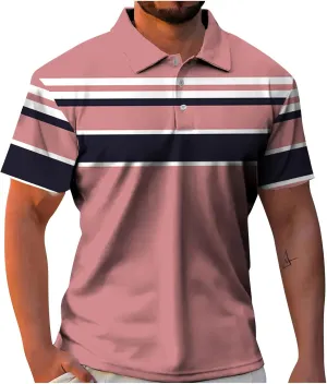Ymosrh Men's Polo Shirts Short Sleeve Shirt Stretch Short Casual Golf Shirts Slim Fit Collared Shirts Short, S-3XL