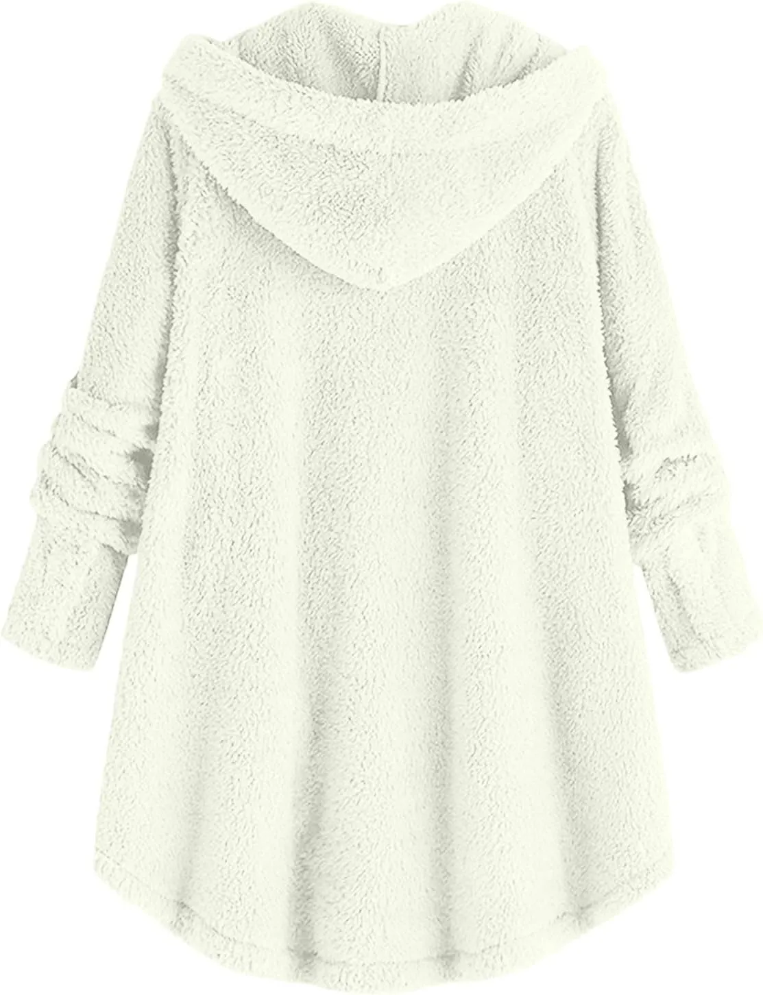 YRAETENM Womens Fuzzy Fleece Sherpa Hoodies Oversized Warm Winter Coats Soft Button down Long Jackets Cardigan with Pockets