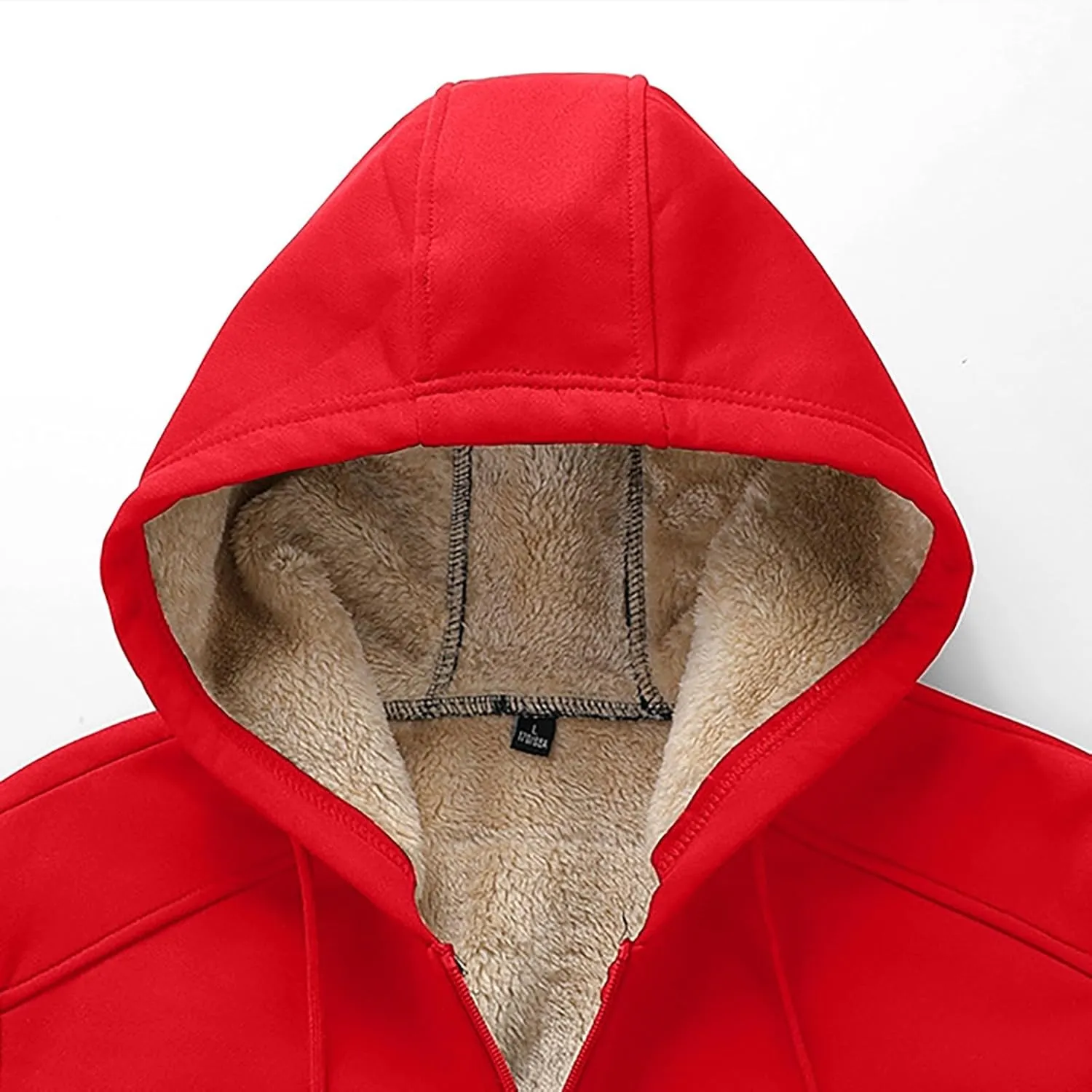 Zeiyignr Men Hoodies Zip Up Fleece Jacket Heavyweight Sherpa Lined Hooded Sweatshirt Warm Thick Winter Coat Cozy Windbreaker