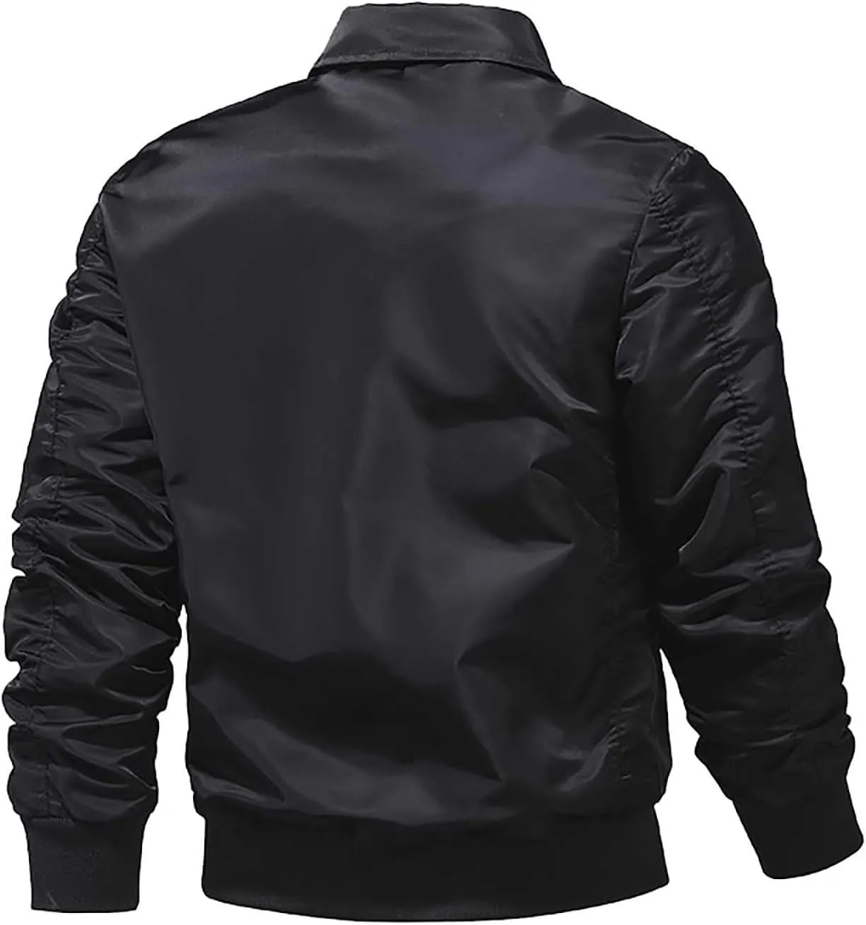 Zip Thin Windbreaker Jacket Men Solid Color Lightweight Lapel Jacket Long Sleeve Coat for Outdoor Hiking Traveling